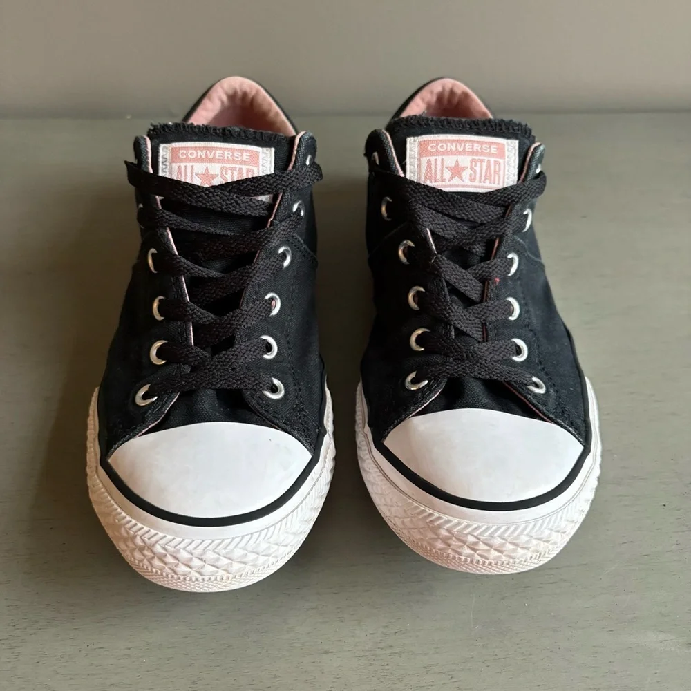 Converse All Star Chuck Taylor Madison Ox Black Pink Sneakers Girls Sz 5 Retro